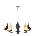 Quintiesse Ren 5 Light Chandelier Black Gold