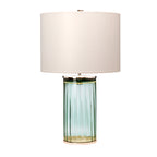 Quintiesse Reno Table Lamp Polished Nickel Green