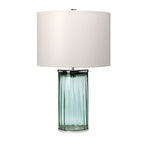 Quintiesse Reno Table Lamp Polished Nickel Green