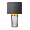 Quintiesse Reno Table Lamp Aged Brass Smoked