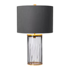 Quintiesse Reno Table Lamp Aged Brass Smoked