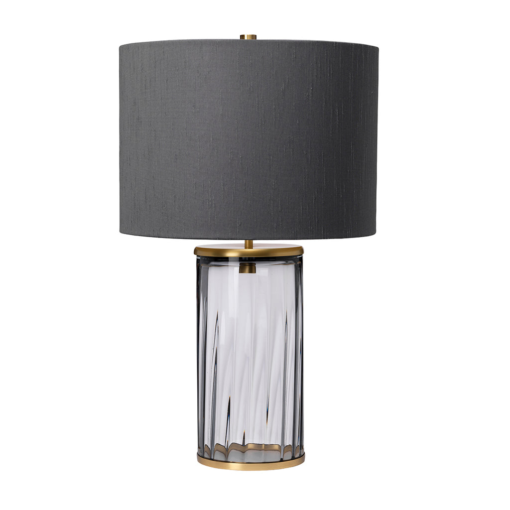 Quintiesse Reno Table Lamp Aged Brass Smoked