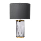 Quintiesse Reno Table Lamp Aged Brass Smoked