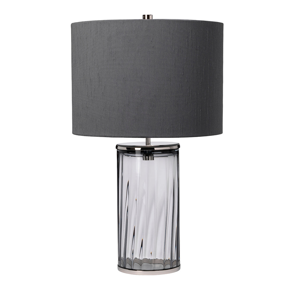Quintiesse Reno Table Lamp Polished Nickel Smoke