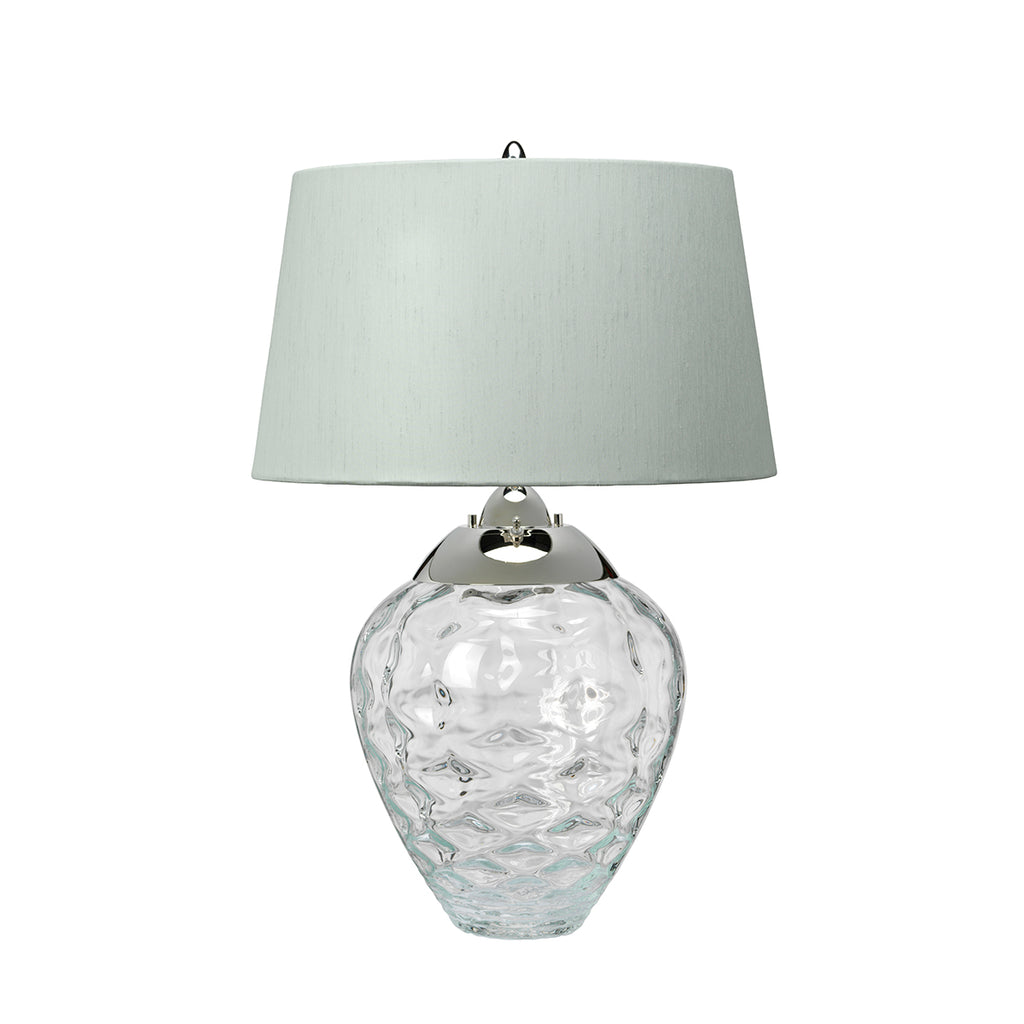 Quintiesse Samara Table Lamp Polished Nickel Clear