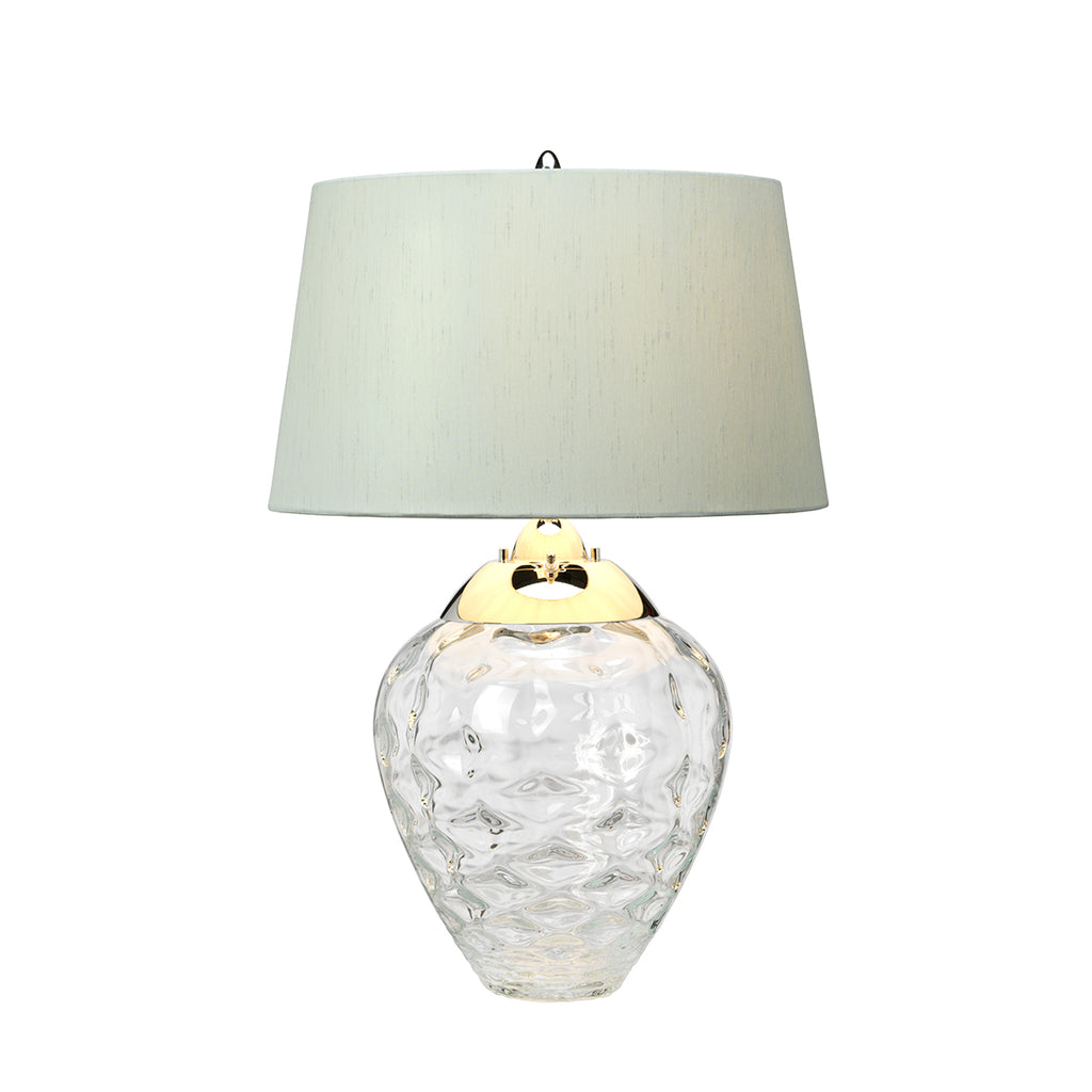 Quintiesse Samara Table Lamp Polished Nickel Clear