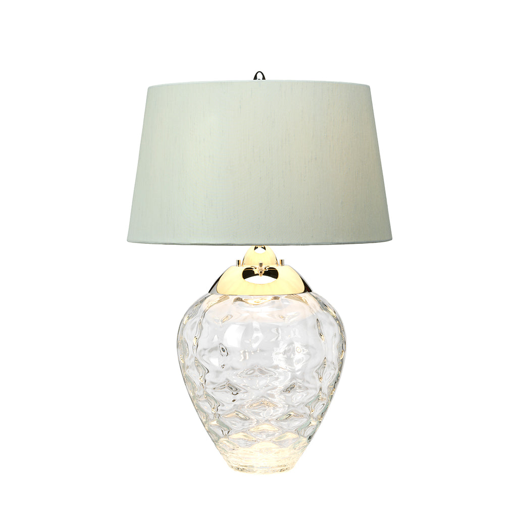 Quintiesse Samara Table Lamp Polished Nickel Clear
