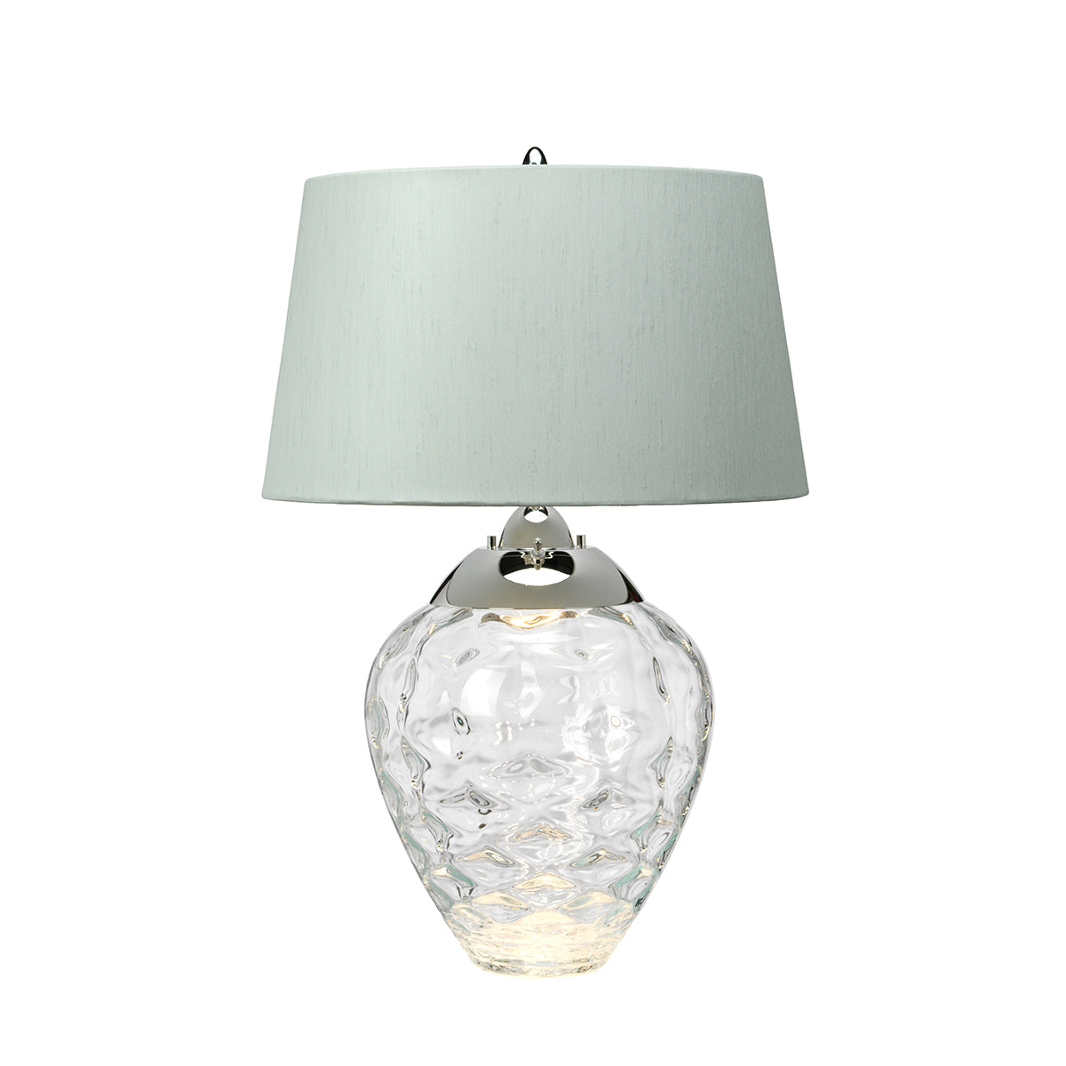 Quintiesse Samara Table Lamp Polished Nickel Clear