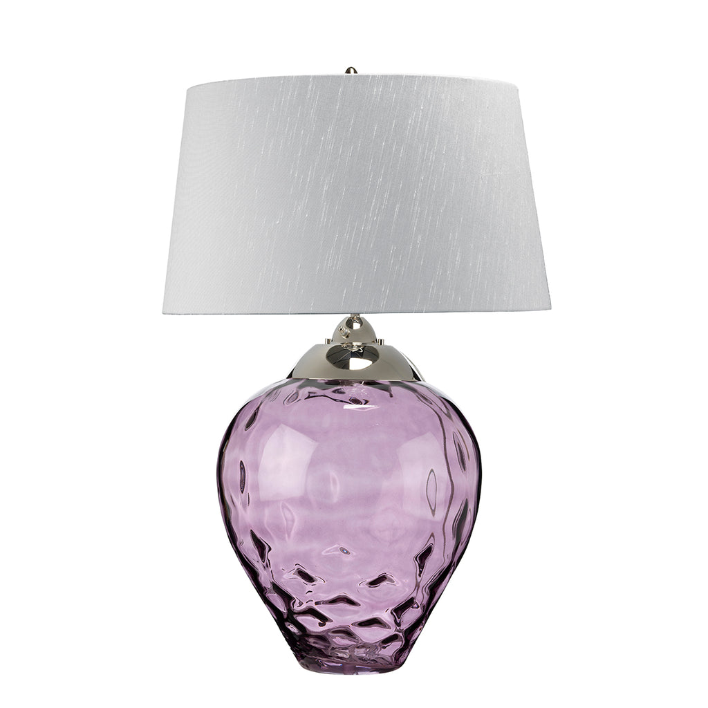 Quintiesse Samara Large Table Lamp Plum Tinted Glass