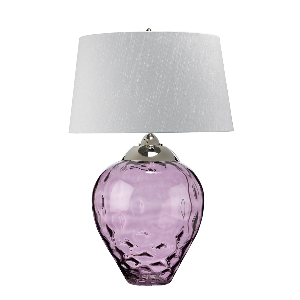 Quintiesse Samara Large Table Lamp Plum Tinted Glass