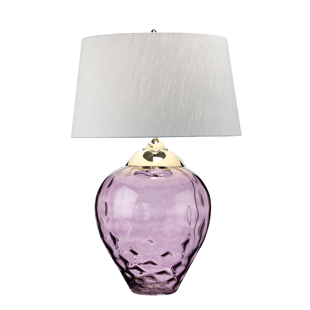 Quintiesse Samara Large Table Lamp Plum Tinted Glass