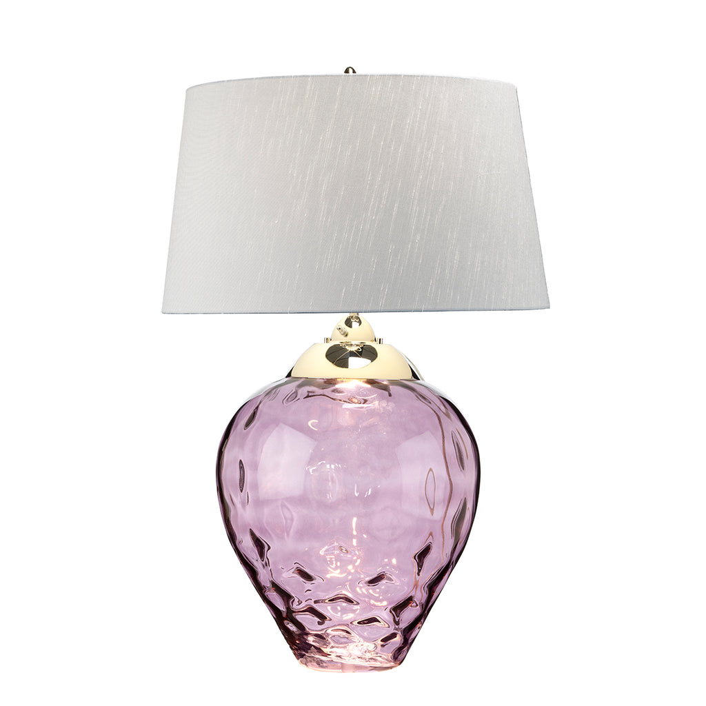 Quintiesse Samara Large Table Lamp Plum Tinted Glass
