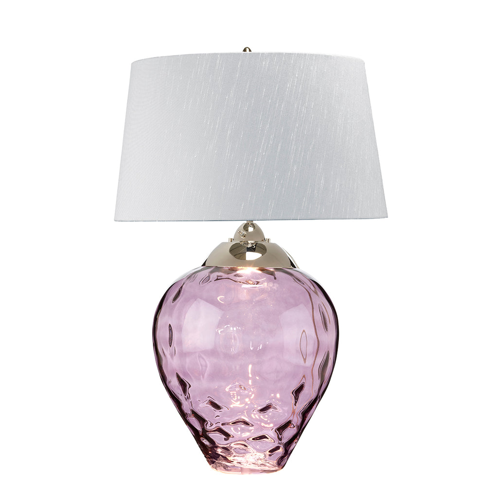 Quintiesse Samara Large Table Lamp Plum Tinted Glass