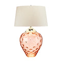 Quintiesse Samara Large Table Lamp Salmon Tinted Glass