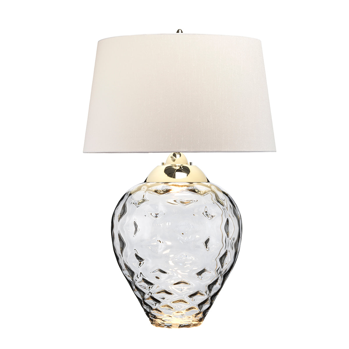 Quintiesse Samara Large Table Lamp Smoke Tinted Glass