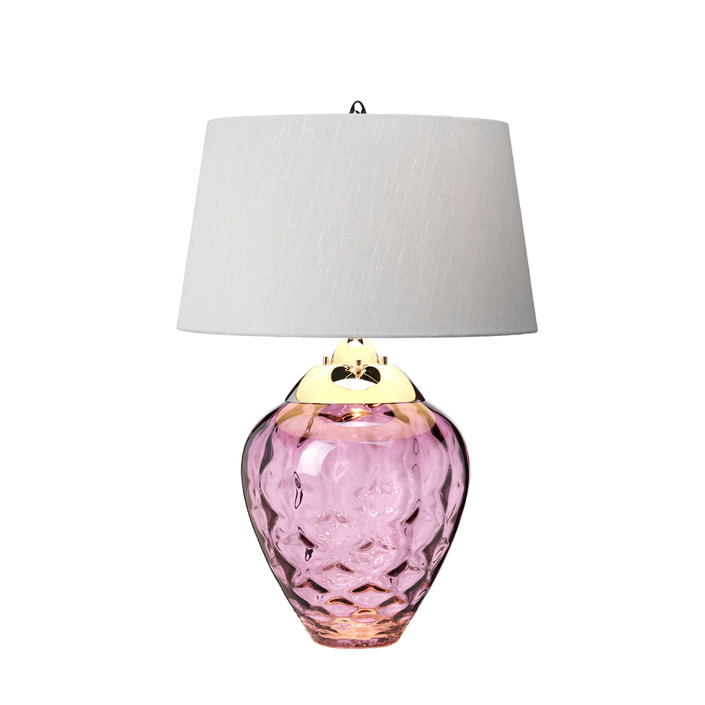 Quintiesse Samara Table Lamp Polished Nickel Plum