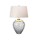 Quintiesse Samara Table Lamp Polished Nickel Smoked
