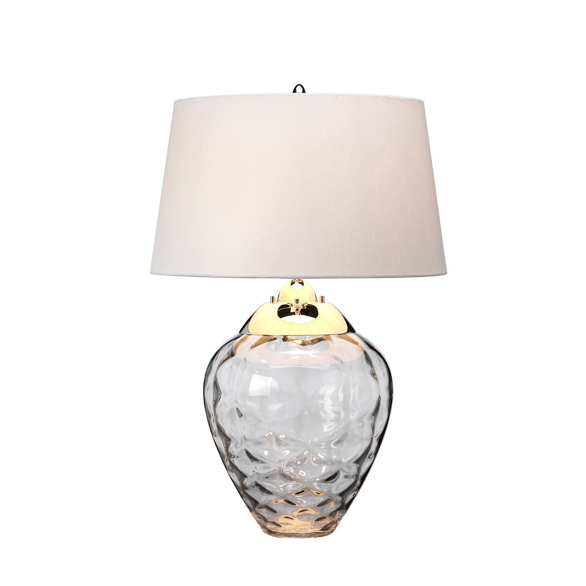 Quintiesse Samara Table Lamp Polished Nickel Smoked