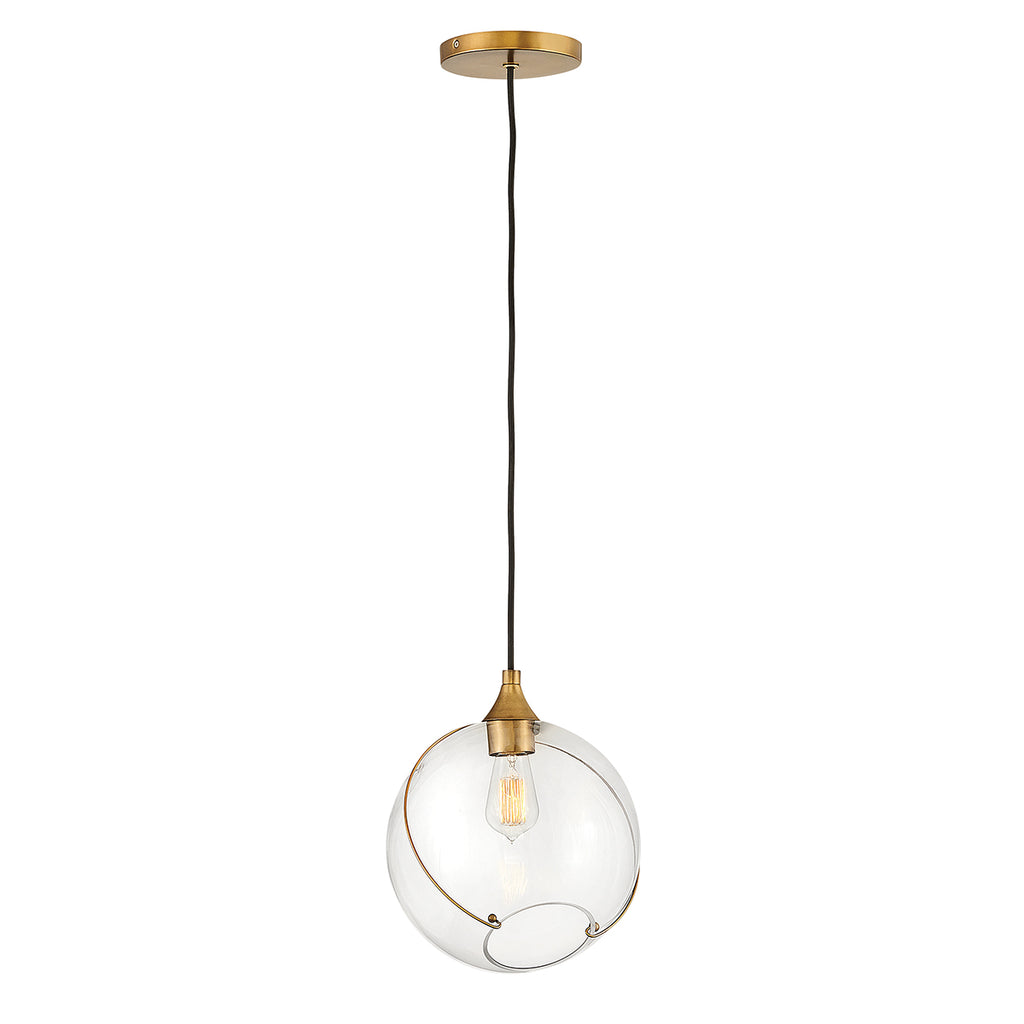 Quintiesse Skye 1 Light Pendant Light Heritage Brass