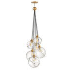 Quintiesse Skye 6 Light Pendant Light Heritage Brass