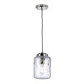 Elstead Sola 1 Light Pendant Light in Polished Nickel