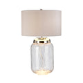Quintiesse Sola 2 Light Table Lamp Polished Nickel & Glass with Titanium Shade