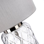 Quintiesse Sola Table Lamp Polished Nickel & Glass with Titanium Shade