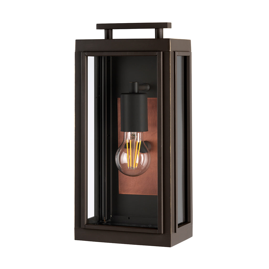 Quintiesse Sutcliffe Wall Lantern Oil Rubbed Bronze Copper