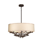 Elstead Taiko 4 Light Pendant Light in Olde Bronze