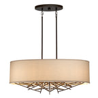 Elstead Taiko 5 Light Island Pendant Light in Olde Bronze