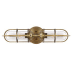 Quintiesse Urban Restoration 2 Light Wall Light Dark Antique Brass