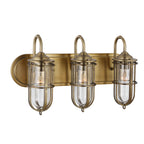 Quintiesse Urban Restoration 3 Light Wall Light Dark Antique Brass