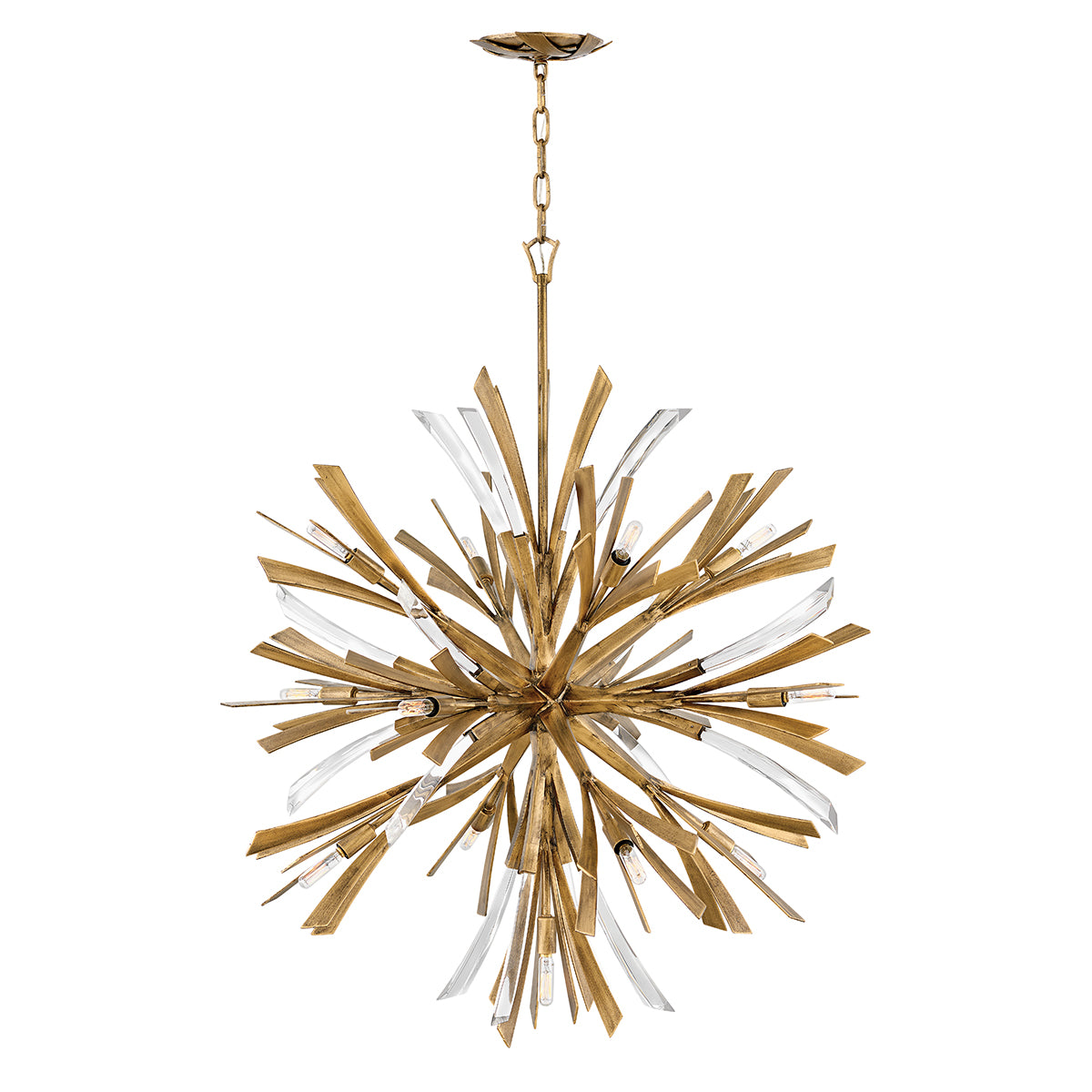 Quintiesse Vida Large 13 Light Pendant Light Burnished Gold
