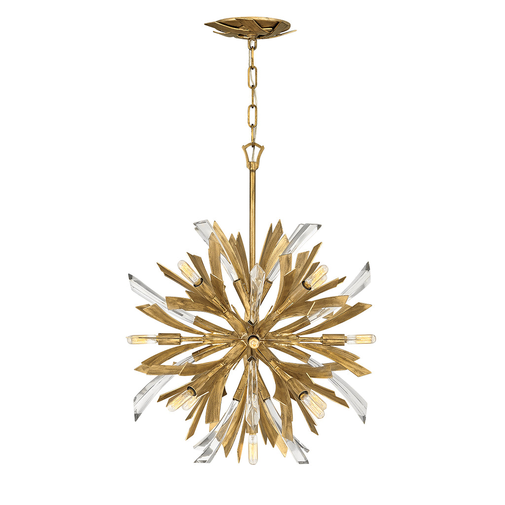 Quintiesse Vida 13 Light Small Pendant Light Burnished Gold