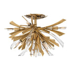 Quintiesse Vida 9 Light Semi Flush Ceiling Light Burnished Gold