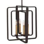 Hinkley Quentin 4 Light Chandelier in Buckeye Bronze