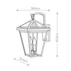 Quintiesse Alford Place Outdoor 2 Light Medium Wall Lantern in Museum Black