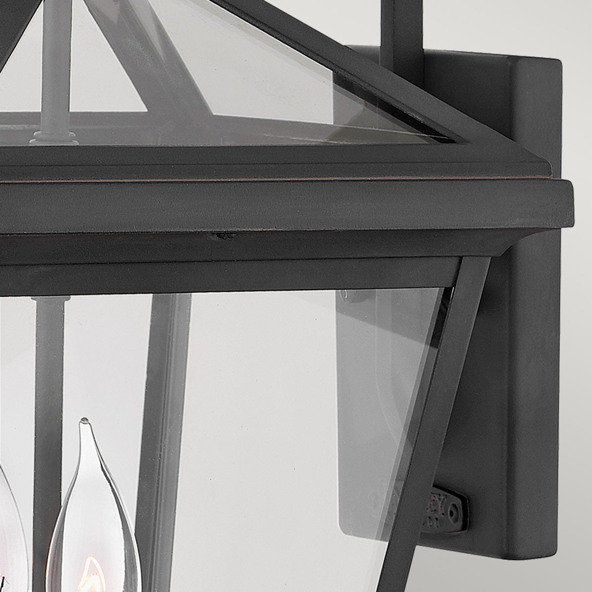 Quintiesse Alford Place Outdoor 2 Light Medium Wall Lantern in Museum Black