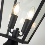 Quintiesse Alford Place Outdoor 2 Light Pedestal Lantern in Museum Black