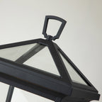 Quintiesse Alford Place Outdoor 2 Light Pedestal Lantern in Museum Black
