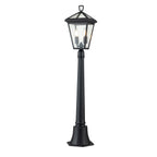 Quintiesse Alford Place Outdoor 2 Light Pillar Lantern in Museum Black