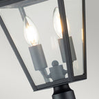 Quintiesse Alford Place Outdoor 2 Light Pillar Lantern in Museum Black