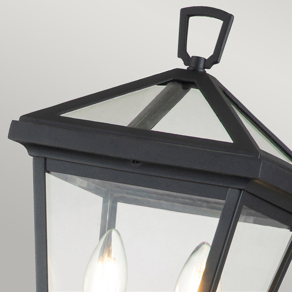 Quintiesse Alford Place Outdoor 2 Light Pillar Lantern in Museum Black