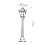 Quintiesse Alford Place Outdoor 2 Light Pillar Lantern in Museum Black