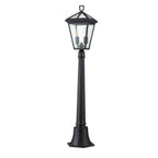 Quintiesse Alford Place Outdoor 2 Light Pillar Lantern in Museum Black