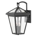Quintiesse Alford Place Outdoor 2 Light Small Wall Lantern in Museum Black