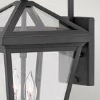 Quintiesse Alford Place Outdoor 2 Light Small Wall Lantern in Museum Black