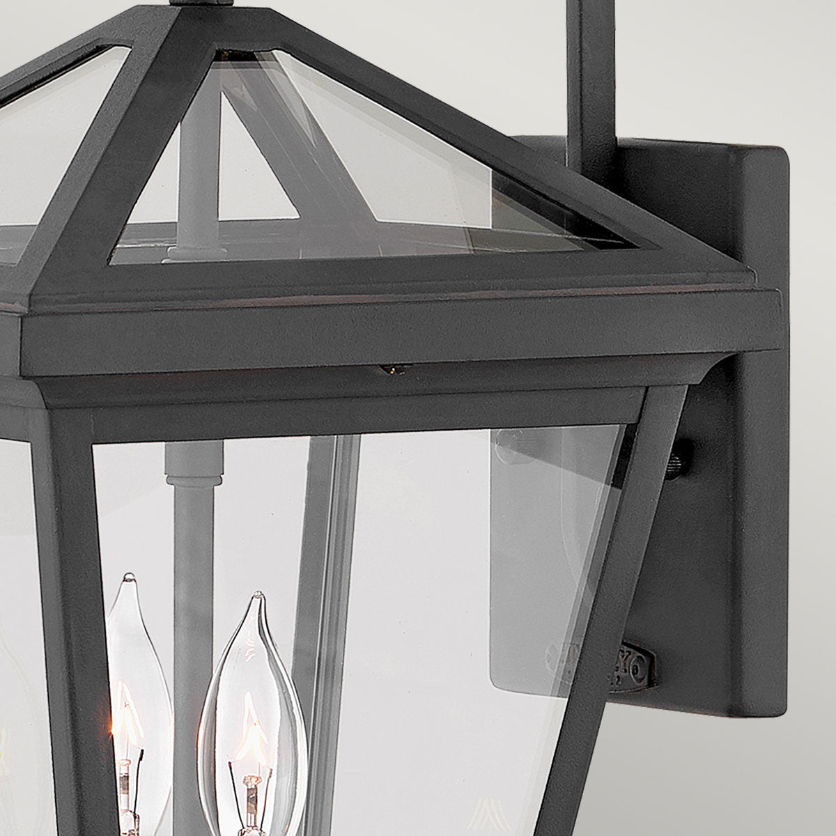 Quintiesse Alford Place Outdoor 2 Light Small Wall Lantern in Museum Black