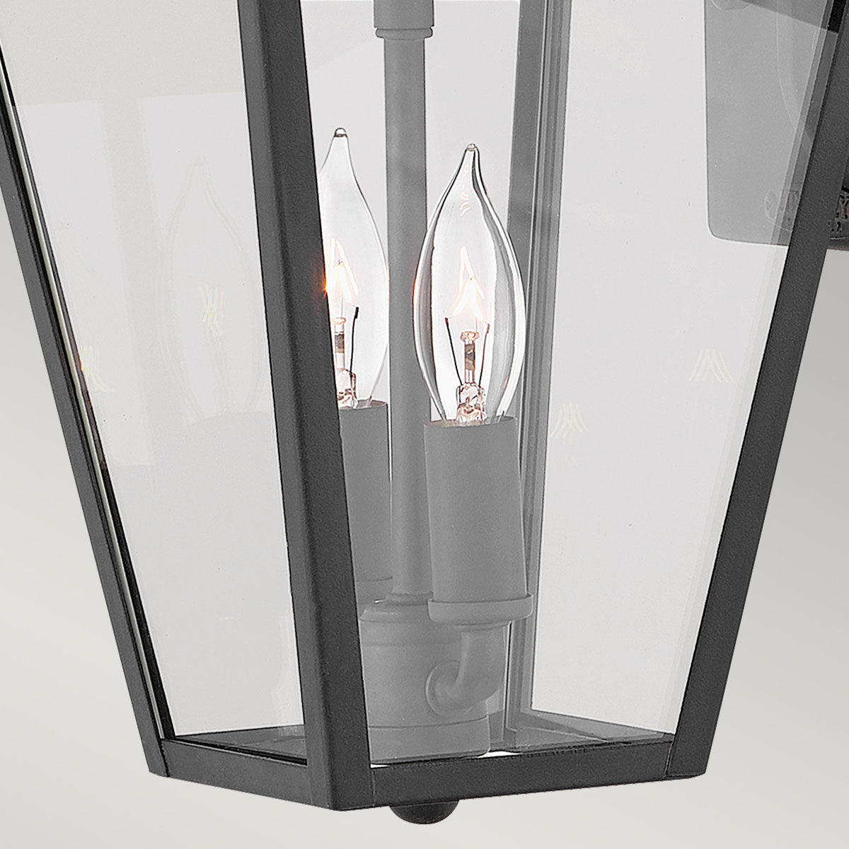 Quintiesse Alford Place Outdoor 2 Light Small Wall Lantern in Museum Black