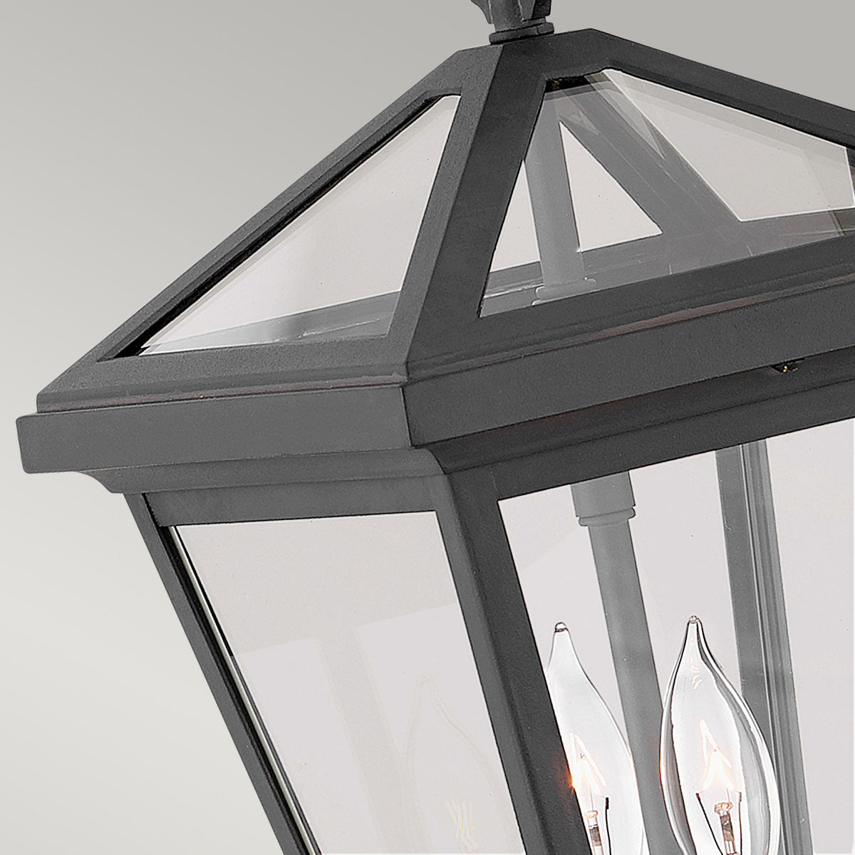 Quintiesse Alford Place Outdoor 2 Light Small Wall Lantern in Museum Black